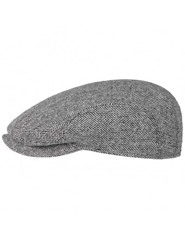 Herringbone Silk Driver Flat Cap by Stetson votre