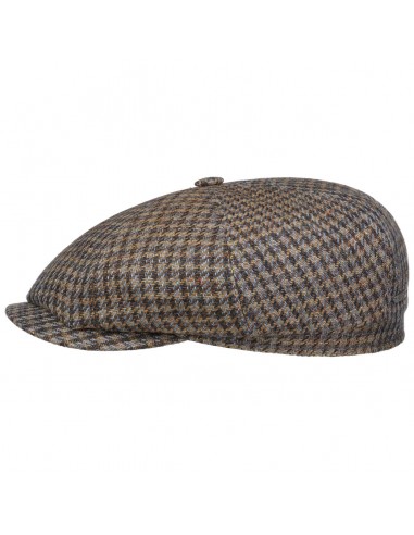 Hatteras Tweed Houndstooth Newsboy Cap by Stetson Fin de série