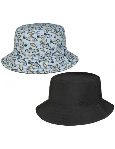 Allover Fish Bucket Reversible Hat by Stetson pas cher