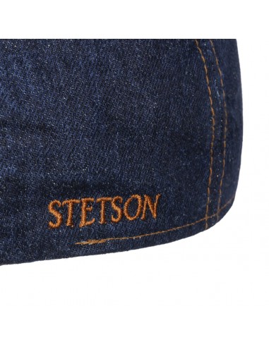 Texas Contrast Sitch Denim Flat Cap by Stetson Jusqu'à 80% De Réduction