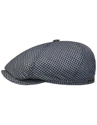 Silk Houndstooth Flat Cap by Stetson Les magasins à Paris