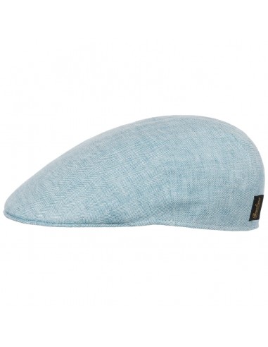 Herringbone Linen Flat Cap by Borsalino votre