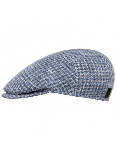 Houndstooth Summer Flat Cap by Borsalino les ctes