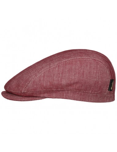 New Herringbone Linen Flat Cap by Borsalino brillant des détails fins