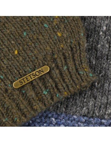 Donegal Wool Colour Block Knit Scarf by Stetson 2023