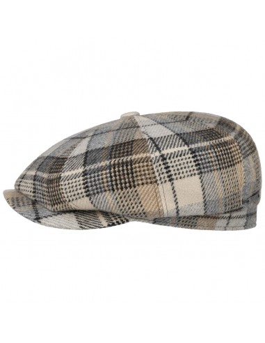 Hatteras Alpaca Wool Check Flat Cap by Stetson livraison et retour toujours gratuits