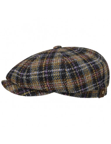 Hatteras Check Harris Tweed Flat Cap by Stetson de l' environnement