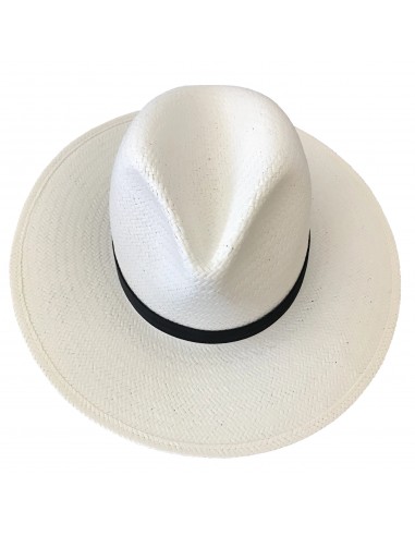 SAN SEBASTIAN PACKABLE STRAW FEDORA WHITE rembourrage situé sous