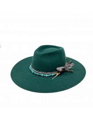 Montana fedora emerald green with removable turquoise hat band Par le système avancé 