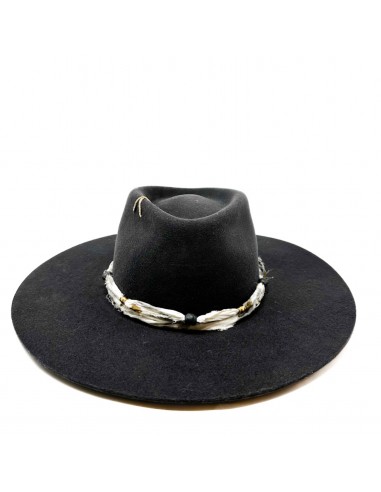 MONTANA fedora washed black with painted snake de pas cher