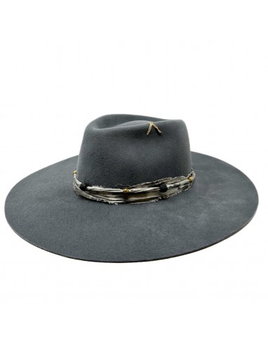 Motana fedora color ash blue with painted snake votre