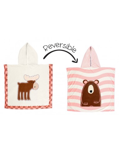 Reversible Kids Cover Up - Pink Moose | Brown Bear 2024