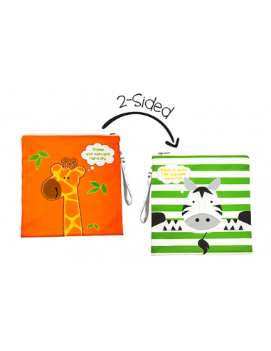 Kids 2-Sided Wet Bag - Giraffe | Zebra acheter en ligne