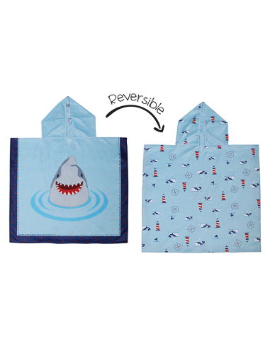 Reversible Kids Cover Up - Shark | Nautical pas chere