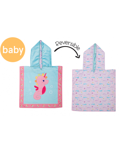 Reversible Baby Cover Up - Seahorse | Narwhal (one size only) france