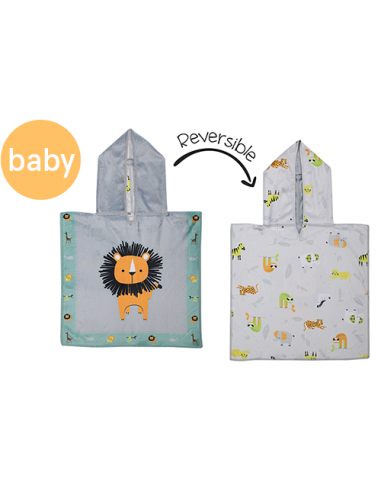 Reversible Baby Cover Up - Lion | Zoo (one size only) Les êtres humains sont 