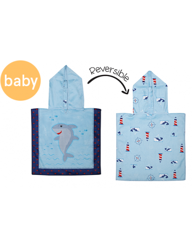 Reversible Baby Cover Up - Shark | Nautical (one size only) à prix réduit toute l'année