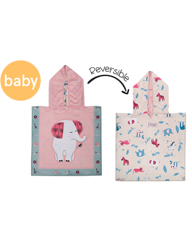 Reversible Baby Cover Up - Elephant | Zoo (one size only) les muscles