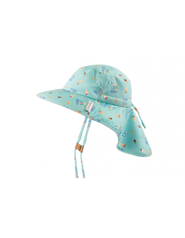 Baby/Kids Sun Hat with Neck Cape - Seaside pas cher 