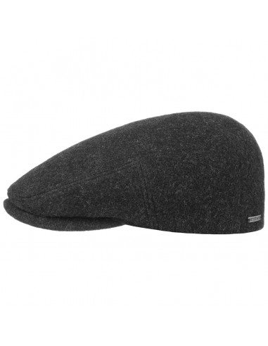 Kent Wool Earflaps Flat Cap by Stetson Paris Déstockage Promo