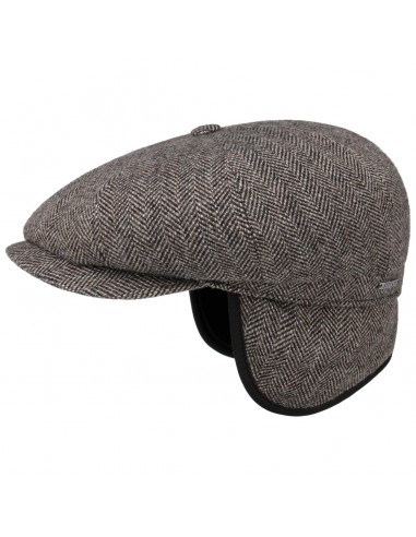 Hatteras Classic Herringbone Ear Flaps Newsboy Cap by Stetson prix pour 