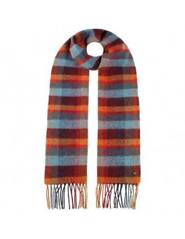 Lambswool Check Fringed Scarf by Lierys en ligne