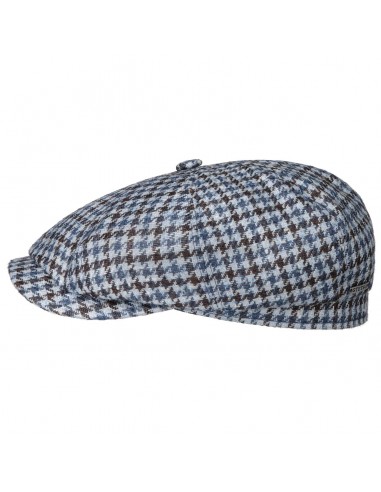 Hatteras Tricolour Houndstooth Newsboy Cap by Stetson prix pour 