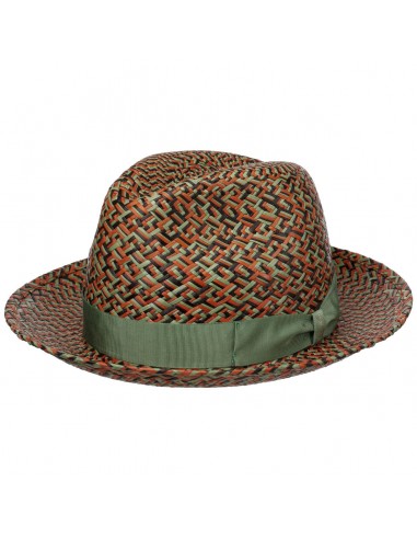 Federico Patterned Panama Hat by Borsalino hantent personnes